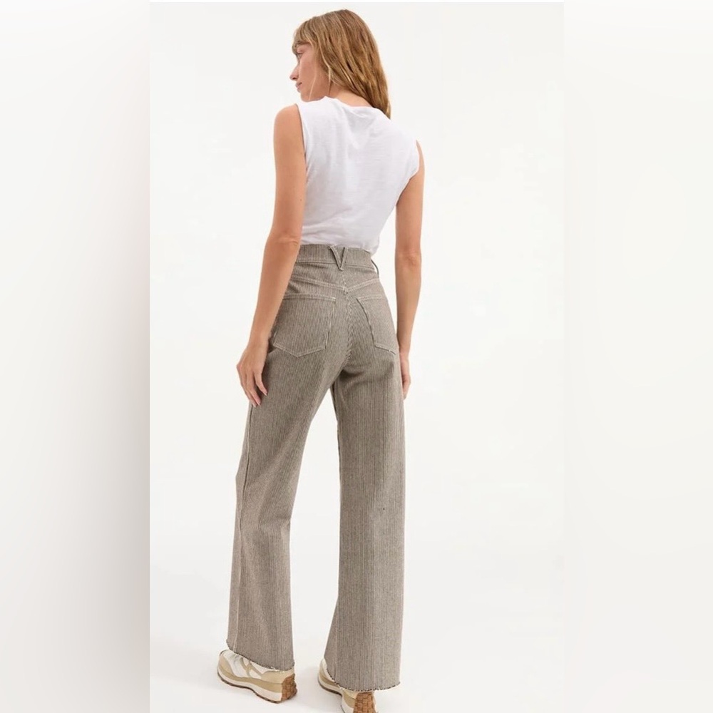 Veronica Beard Taylor WL high Rise Striped Jeans in Cedar Size 30